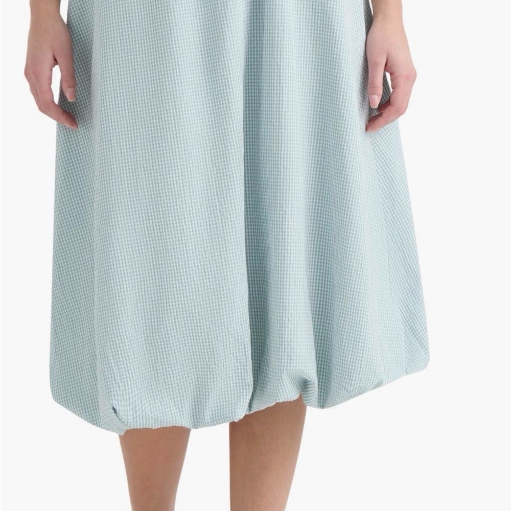 NWT Hunter Green Gingham Drawstring Skirt